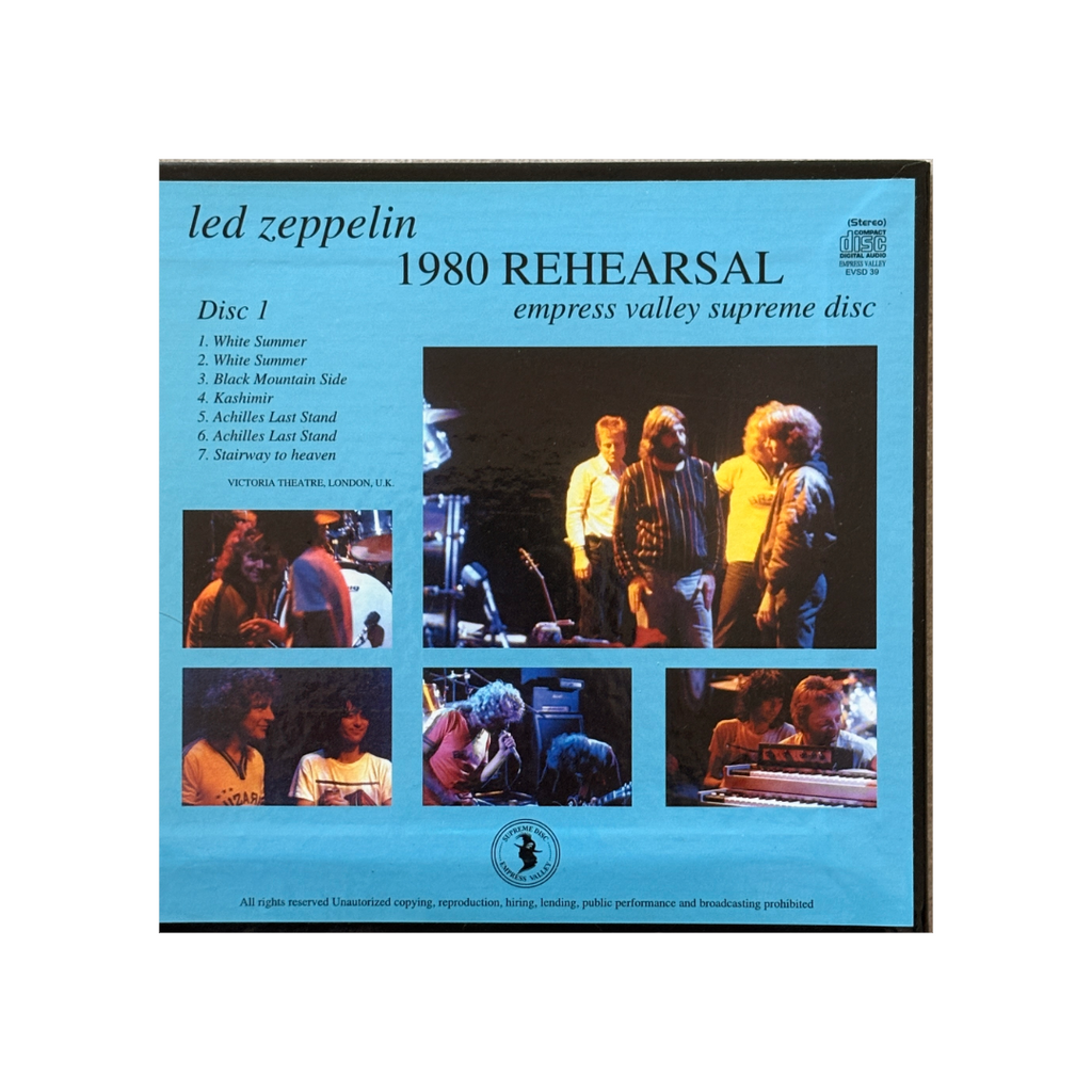 Led Zeppelin - 1980 Rehearsal - 1CD