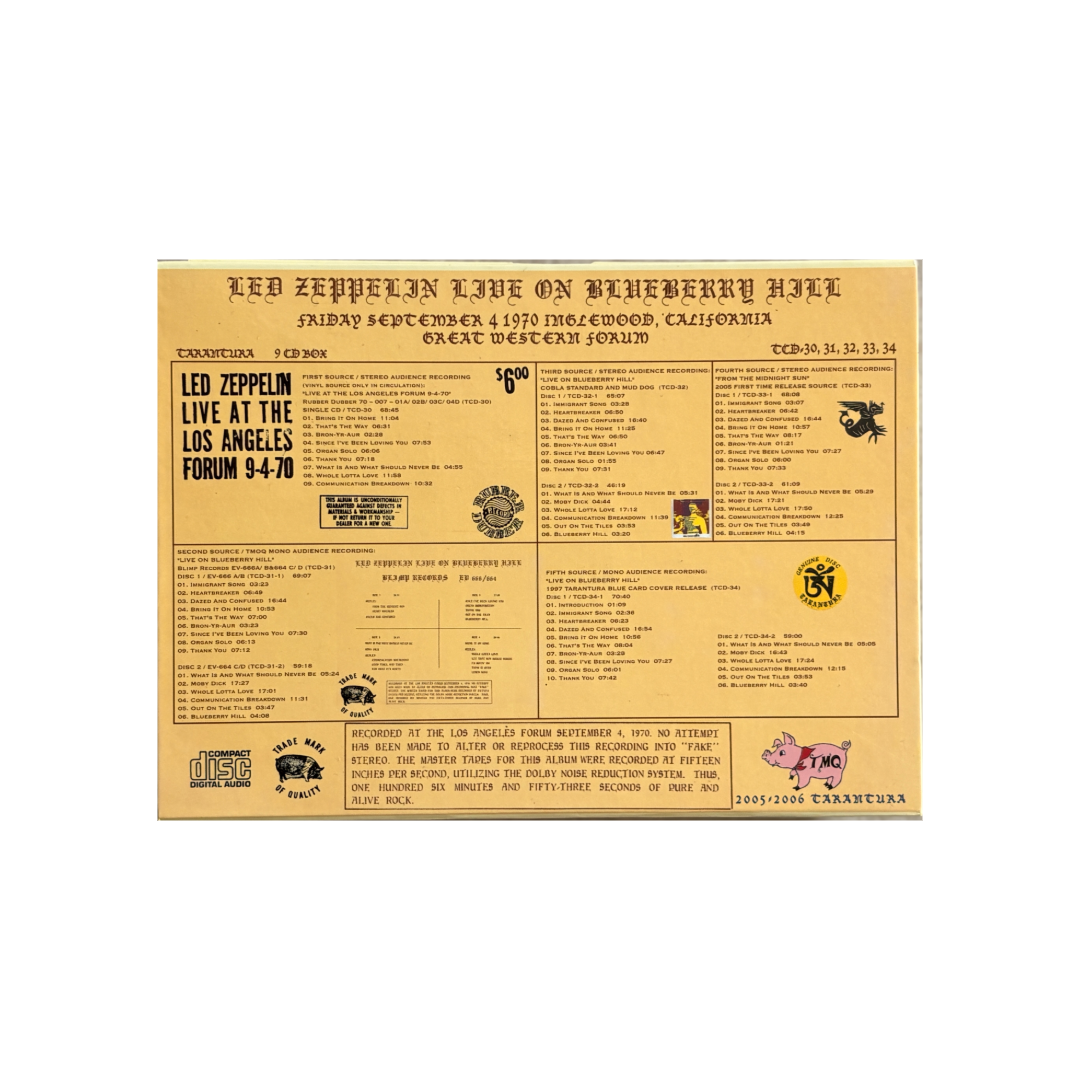 Led Zeppelin - Live On Blueberry Hill - First Edition - 35th Anniversary Edition - 9CD Box Set