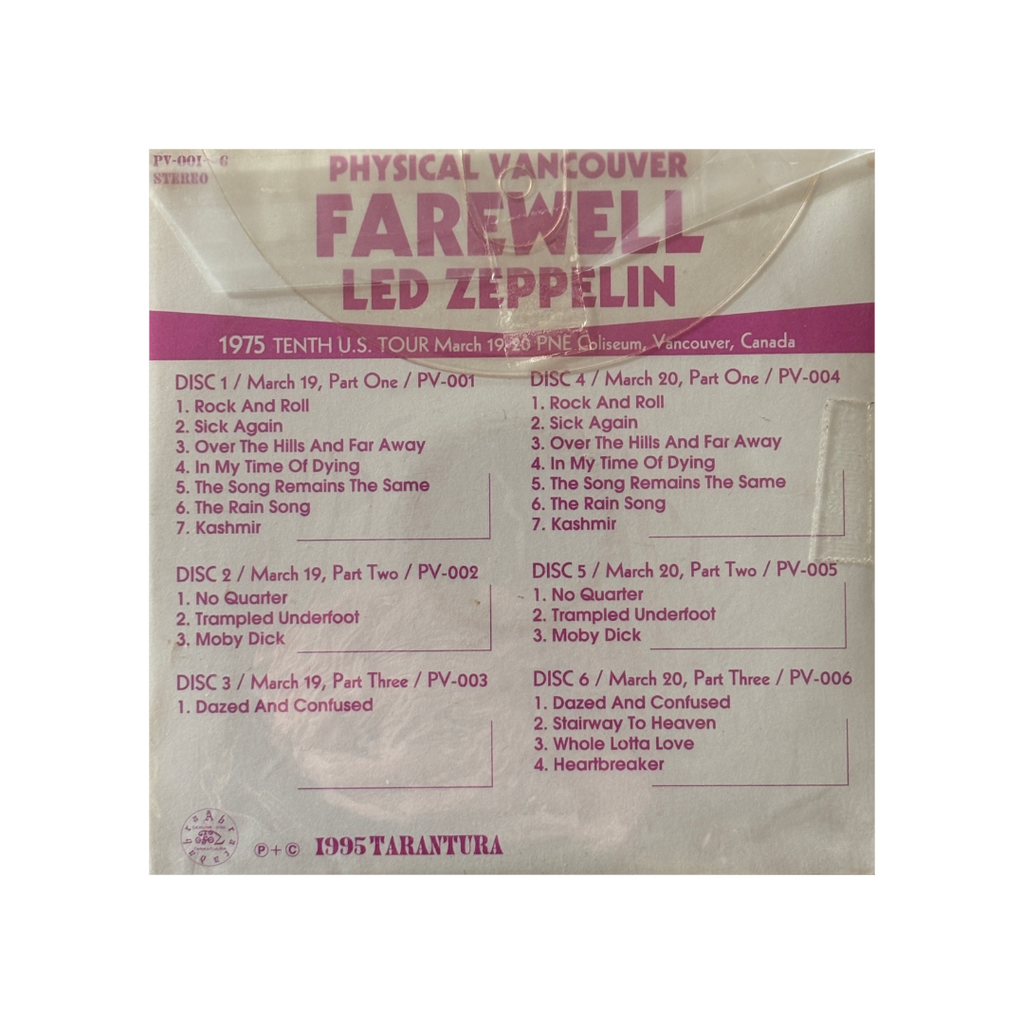 Led Zeppelin - Physical Vancouver Farewell - 6CD