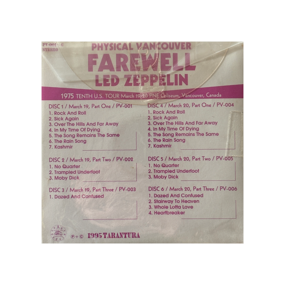 Led Zeppelin - Physical Vancouver Farewell - 6CD