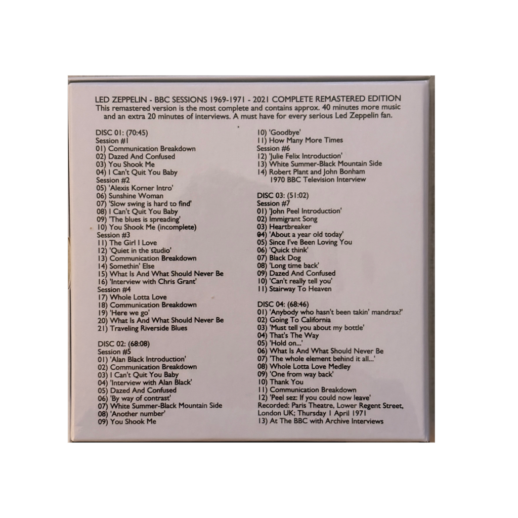 Led Zeppelin - BBC Sessions 1969-1971 - 4CD Box Set