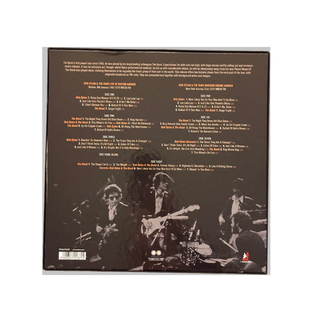 Bob Dylan And The Band - 1974 Tour Live 4LP Box Set